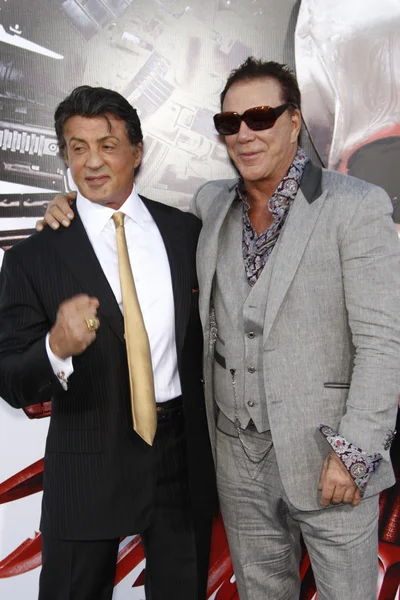 Sylvester Stallone, Mickey Rourke — Stock Photo, Image