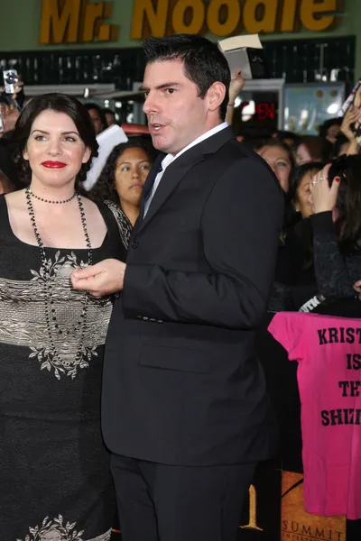 Boek auteur Stephanie Meyer & directeur Chris Weitz — Stockfoto