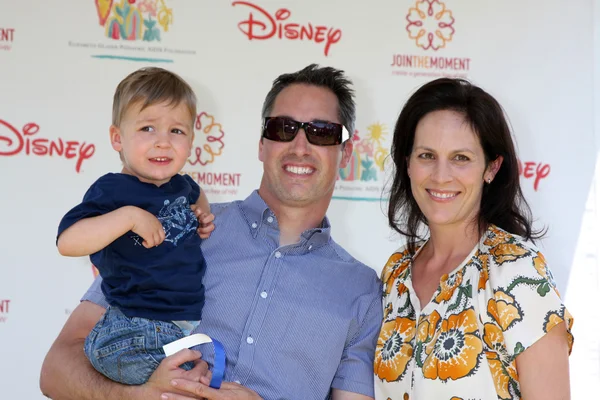 Annabeth Gish & husband and son — Stock Photo, Image