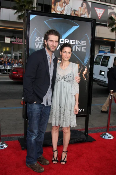 David Benioff & vrouw Amanda Peet — Stockfoto