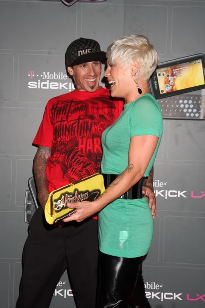 Carey Hart e cantante Rosa — Foto Stock