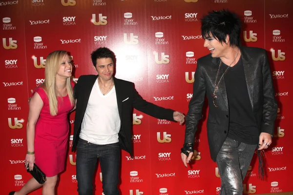 Kris Allen, Mulher e Adam Lambert — Fotografia de Stock