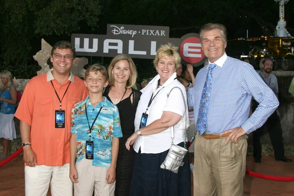 Fred Willard & familie — Stockfoto