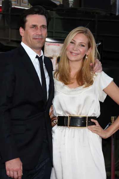 Jon Hamm idealna Jennifer Westfeldt — Zdjęcie stockowe