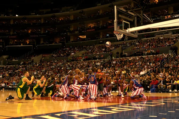 Big Easy, Rico Rodriguez, and Flight Time, Globetrotters — Stock Photo, Image