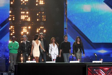 Los Angeles Reid, Chris Rene, Nicole Scherzinger, Josh Krajcik, Paula Abdul, Simon Cowell, Melanie Amaro