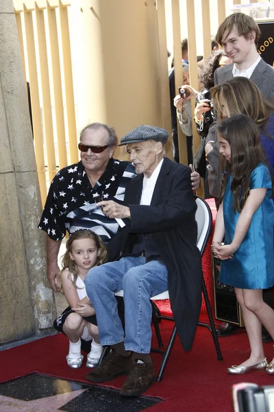 Jack Nicholson, Dennis Hopper, con Galen Grier Hopper — Foto Stock