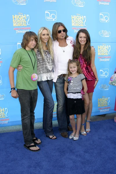 Billy Ray, Miley Cyrus, com a família — Fotografia de Stock