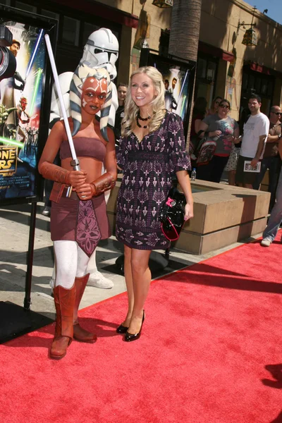 Ahsoka Tano character and Ashley Eckstein — Stock Photo, Image