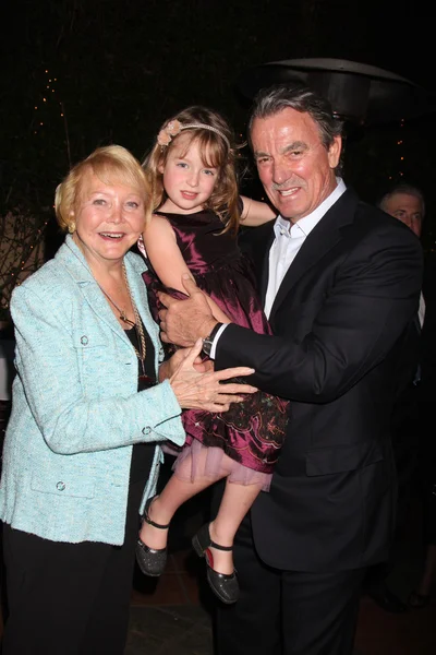 Lee Bell, Eric Braeden & his Granddaughter Tatiana Gudegast — Stock Photo, Image