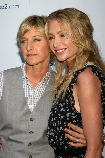 Ellen Degeneres e Portia Derossi — Fotografia de Stock