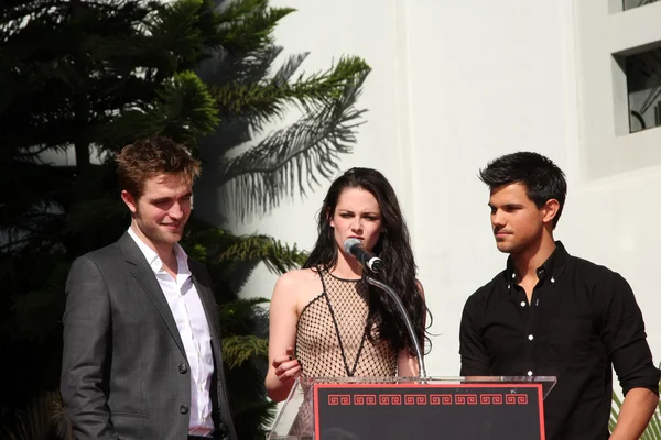Robert Pattinson, Kristen Stewart, Taylor Lautner — Stockfoto