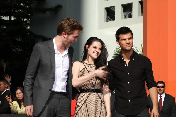 Robert Pattinson, Kristen Stewart, Taylor Lautner — Fotografia de Stock