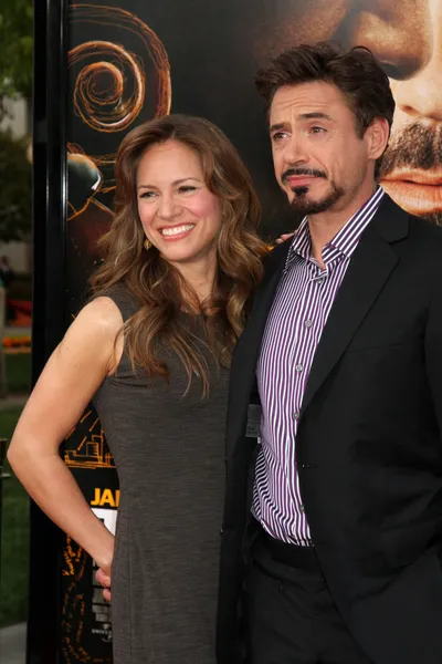 Robert Downey Jr & manželka Susan — Stock fotografie