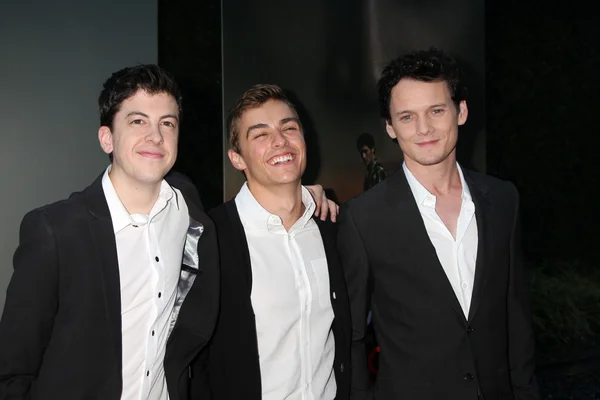 Christopher mintz-plasse, dave franco a anton yelchin — Stock fotografie