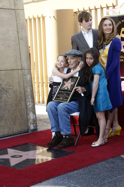 Dennis Hopper, with Galen Grier Hopper,daughter. Henry Hopper, son, daughte — Stock Photo, Image