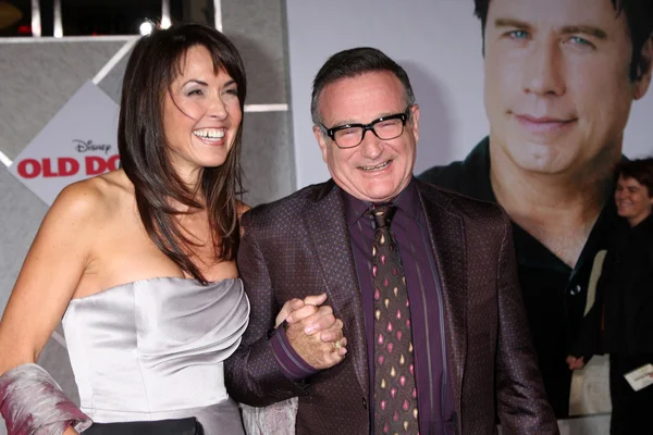 Susan Schneider & Robin Williams — Stock Photo, Image