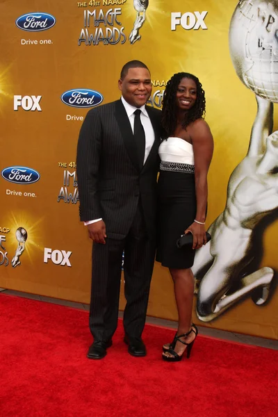 Anthony Anderson and Wife — Stock Photo, Image