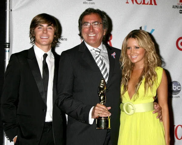 Zac Efron, Kenny Ortega e Ashley Tisdale — Foto Stock