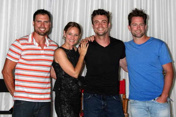 Joshua Morrow, Sharon Case, Daniel Goddard, Michael Muhney — Stock Photo, Image