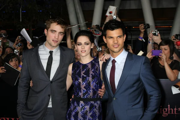 Robert Pattinson, Kristen Stewart, Taylor Lautner — Zdjęcie stockowe