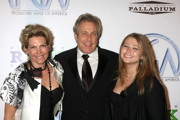 Charles Roven , wife and daughter — Stock Photo, Image