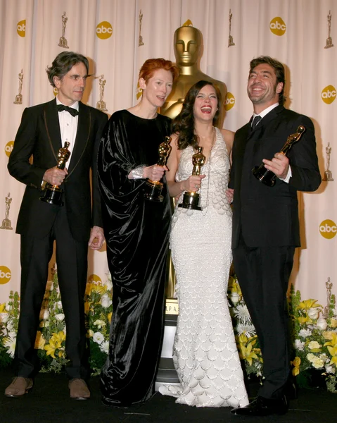 Daniel Day Lewis, Tilda Swinton, Marion Cotillard, and Javier Ba — Stock Photo, Image