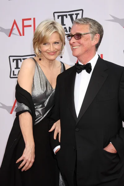 Diane Sawyer, Mike Nichols — Stock Photo, Image