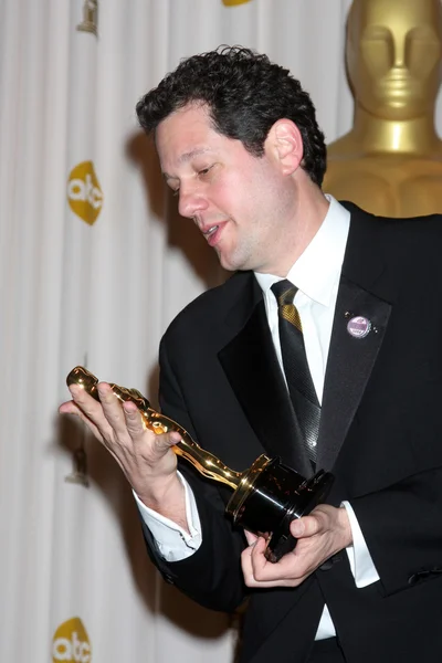 Michael Giacchino celebrates his Oscar for Achievement in Music — Stock Photo, Image