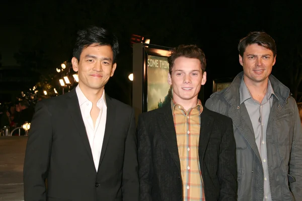 John Cho, Anton Yelchin, & Karl Urban — Fotografia de Stock