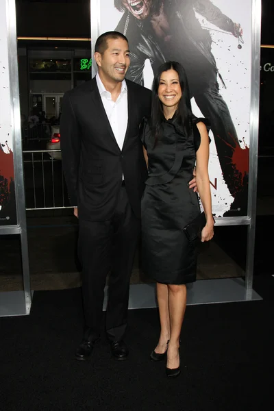 Lisa Ling & Her husband — Stock Photo, Image