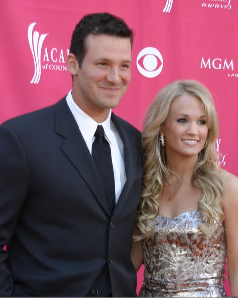 Tony romo och carrie underwood — Stockfoto