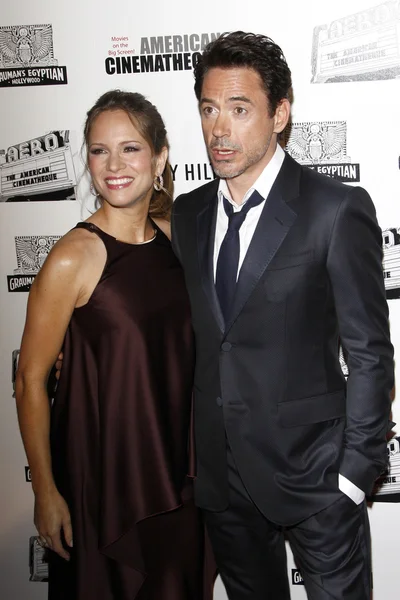 Robert downey jr och hustru susan — Stockfoto