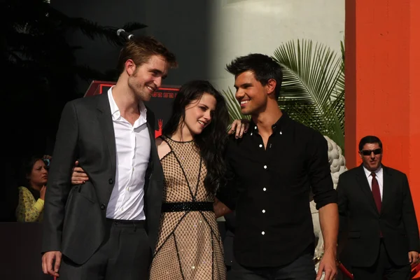 Robert Pattinson, Kristen Stewart, Taylor Lautner — Zdjęcie stockowe