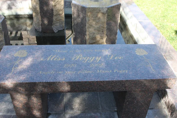 Peggy Lee Memorial Bench — Stock Photo, Image