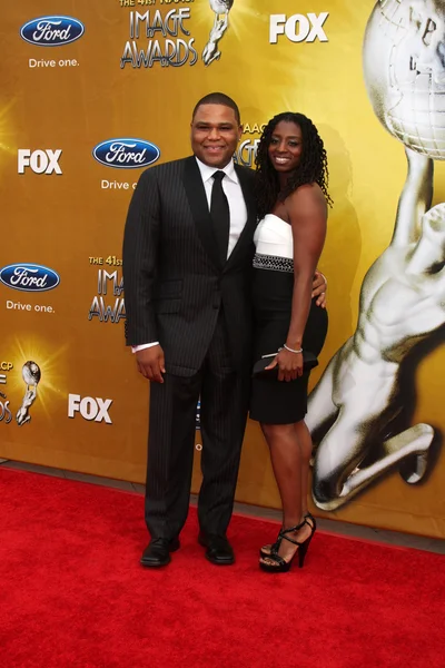 Anthony Anderson and Wife — Stock Photo, Image