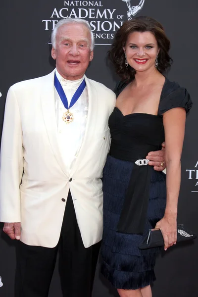 Buzz Aldrin and Heather Tom — Stock Photo, Image