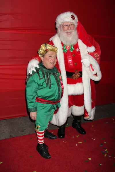 Michael Lee Gogin - como Elfo de Natal, Tom Connaghan - como Papai Noel — Fotografia de Stock