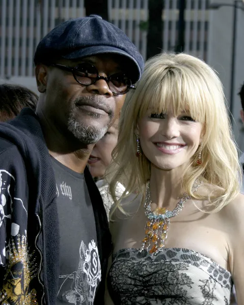 Samuel L. Jackson idealna Kathryn Morris — Zdjęcie stockowe