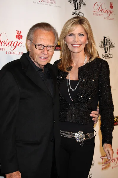 Larry King y Shawn Southwick King — Foto de Stock