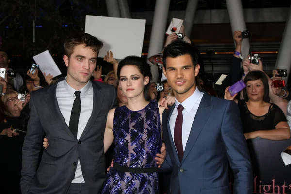 Robert Pattinson, Kristen Stewart, Taylor Lautner — Foto Stock