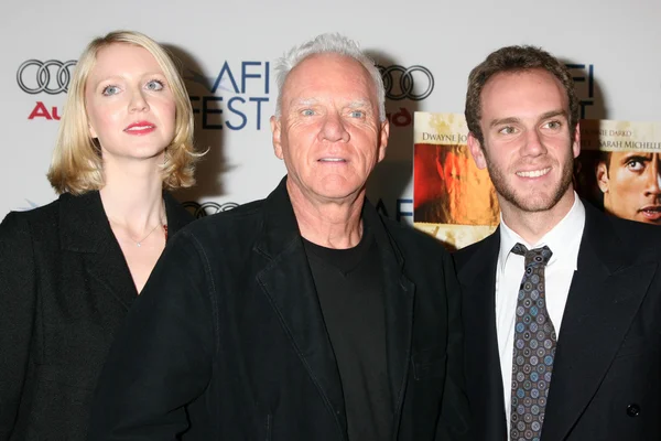 Lilly McDowell, Malcolm McDowell and Charlie McDowell — Stock Photo, Image