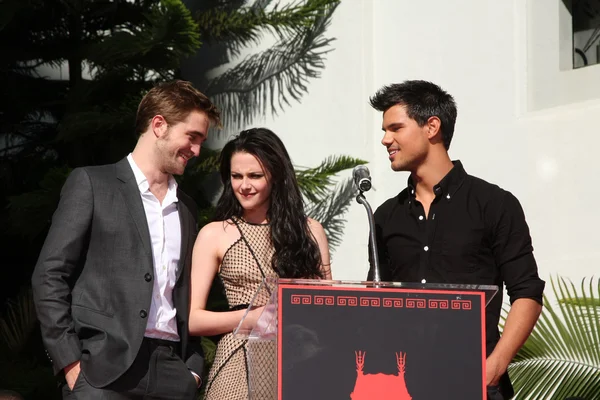 Robert Pattinson, Kristen Stewart, Taylor Lautner — Fotografia de Stock