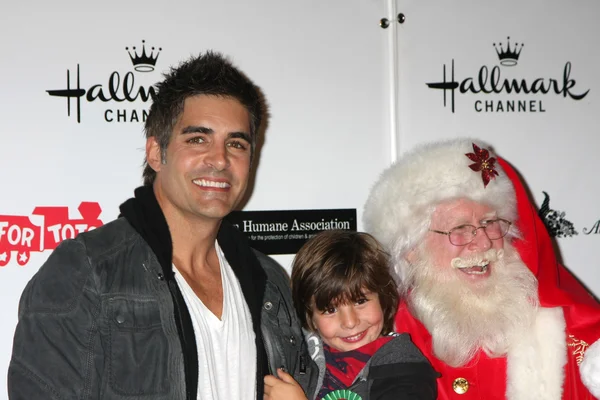 Galen Gering, filho Dillon, Papai Noel — Fotografia de Stock