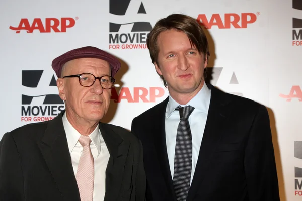 Geoffrey Rush, Tom Hooper — Stock Photo, Image