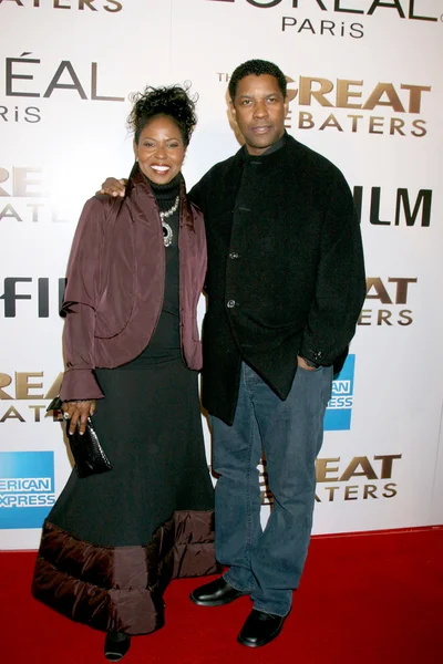 Denzel, Pauletta Washington — Stock Photo, Image