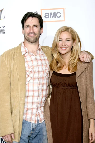 Jon Hamm idealna Jennifer Westfeldt — Zdjęcie stockowe