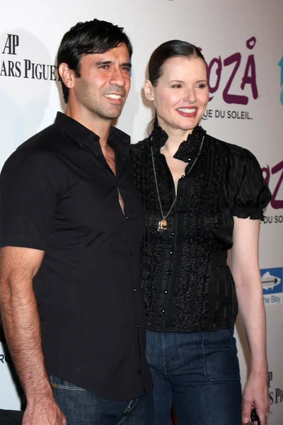 Geena Davis & husband — Stock Photo, Image