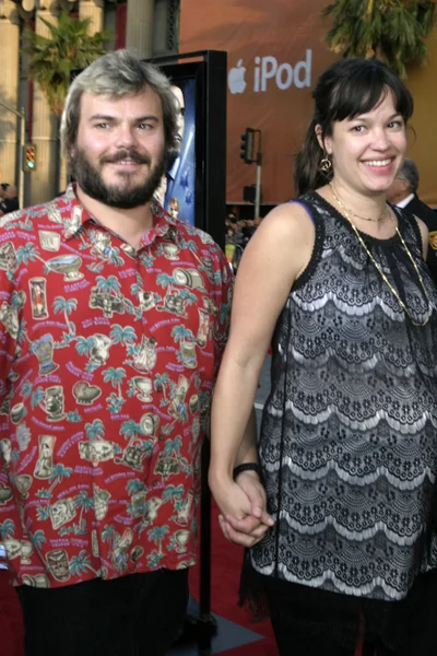 Jack Black & vrouw — Stockfoto