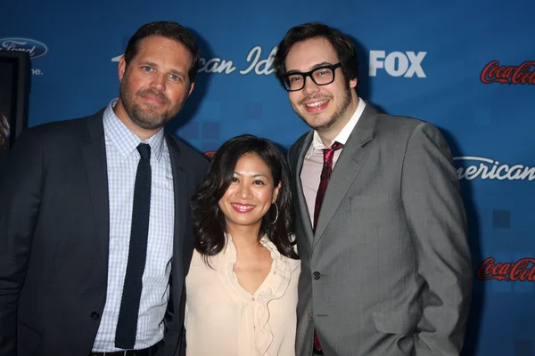 David Denman, Liza LaPira, Nelson Franklin — Stock Photo, Image